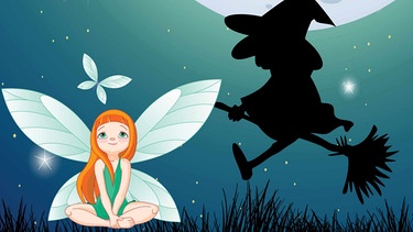 Illustration: Eine Hexe und eine Fee | Bild: colourbox.com