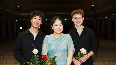 Preisträger ARD-Musikwettbewerb 2023 im Fach Viola: Takehiro Konoe, Japan (3. Preis), Haesue Lee, Südkorea (1. Preis + Publikumspreis), Ionel Ungureanu, Deutschland (3. Preis) | Picture: Daniel Delang