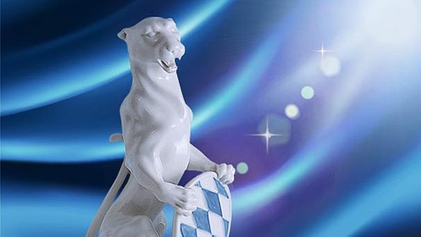 Bayerischer Fernsehpreis,  Porzellanmanufaktur " Blauer Panther" | Bild: BR/ Foto Sessner, colourbox.com, Montage: BR