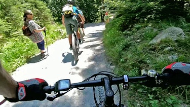 Mountainbiker in den Alpen | Bild: BR