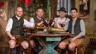 Das Quartett Gaudinockerl aus Oberbayern lädt ein zu einem besonderen Vatertag. | Bild: BR/ipmedia/Peter Krivograd