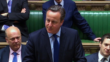 Premierminister David Cameron im Unterhaus | Bild: BR