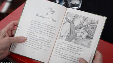 Eine Seite aus Paul Maars neuem Buch "Die Tochter der Zauberin" mit Illustrationen seines Enkels Hannes Maar. | Bild: BR