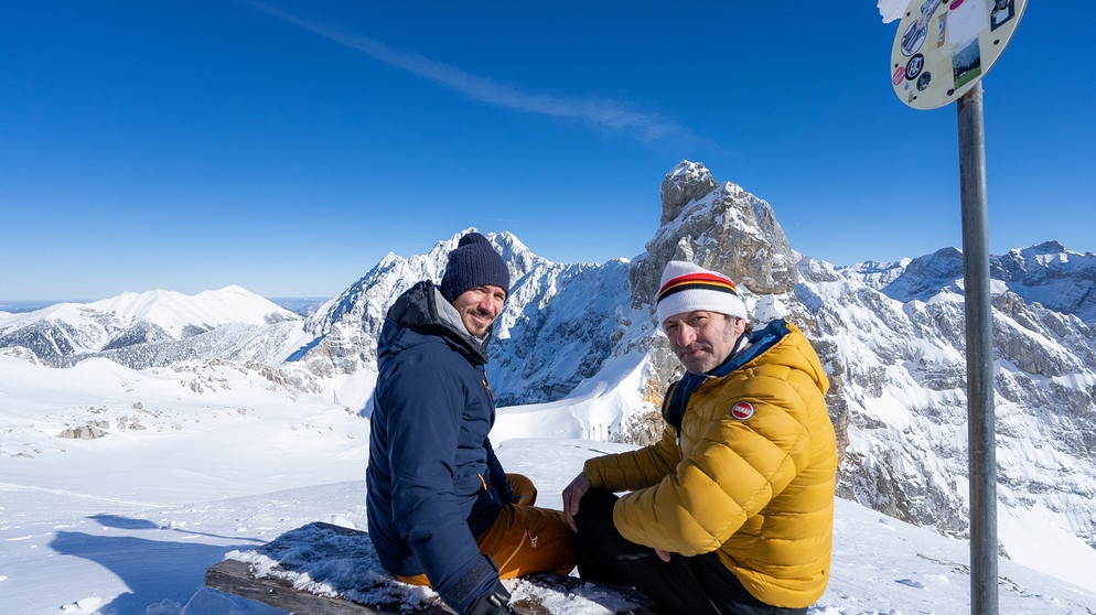 Skifahren in Retro-Skigebieten: Schmidt Max unterwegs mit Felix Neureuther am Dammkar am Karwendel | Bild: André Goerschel/BR