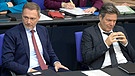 Christian Lindner (FDP) und Robert Habeck /Bündnis 90/Die Grünen) | Bild: picture alliance / Geisler-Fotopress