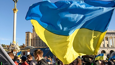 Demonstration mit Aktivisten und Unterstützer der Ukraine in Kiew | Bild: picture alliance / NurPhoto | Maxym Marusenko