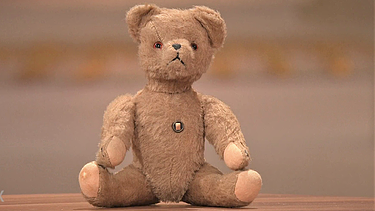Auch einen Knopf, aber nicht im Ohr, hat der Hersteller dieses kleinen Bären als Markenzeichen verwendet. Welche Firma steckt hinter dem Logo auf der Brust? Und was sagt das über die Entstehungszeit des Teddys aus? Geschätzter Wert: 40 Euro | Bild: BR