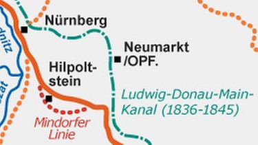 Kartenausschnitt: Ludwig-Donau-Main-Kanal | Bild: BR