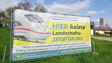 Protestplakat gegen den Brenner-Nordzulauf | Bild: BR/Peter Solfrank