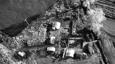 Unfriedshausen Luftbild Ausgrabungen | Bild: BLfD