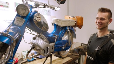 Das Moped, Baujahr 1962, ist Stefan Demls ein und alles. | Bild: BR