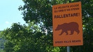 Verkehrsschild zum Schutz von Bären in den Abbruzzen | Bild: BR/Andrea Rüthlein