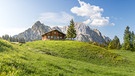 Berghütte vor Alpenpanorama | Bild: BR/stock.adobe.com/auergraphics