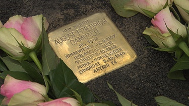 Dieser Stolperstein in  Würzburg erinnert an August Friedrich Dambach | Bild: BR