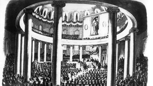 Vorparlament in der Paulskirche 1848 | Bild: picture-alliance/dpa