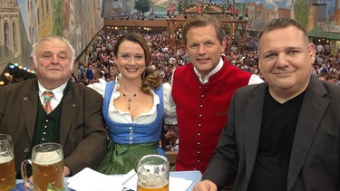 Richard Süßmeier, Anna Groß, Tom Meiler und Sacha Szabo bei Wiesn live | Bild: BR/Tanja Beer