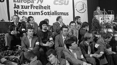 Politischer Aschermittwoch der CSU in Passau. (AP-Photo) 28.2.1979 | Bild: picture-alliance/dpa