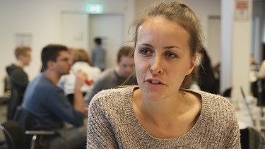 Hackathon bei Google Deutschland: Eva vom Team Diffie-Hell-Yeah-Man | Bild: BR/Martin Hardung
