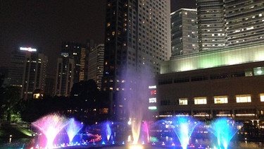Springbrunnenspiel vor den Petronas Towers | Bild: Janis Daniel