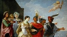 Öl auf Leinwand von Guido Reni, 1631 "Entführung der Helena". Paris entführt Helena, die Gemahlin des Koenigs Menelaos, aus Sparta. | Bild: picture-alliance/dpa