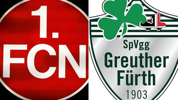 Vereinslogos: 1.FC Nürnberg und SpVgg Greuther Fürth | Bild: picture-alliance/dpa 