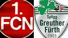 Vereinslogos: 1.FC Nürnberg und SpVgg Greuther Fürth | Bild: picture-alliance/dpa 