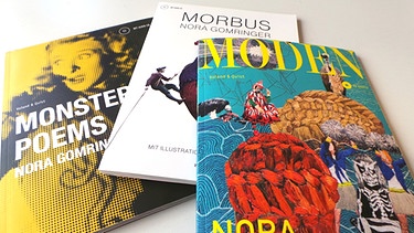 Buch-Cover: Nora Gomringer, Moden | Bild: Voland & Quist Verlag, Foto: BR-Studio Franken