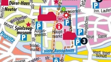 Innenstadtplan Christkindlesmarkt | Bild: Marktamt der Stadt Nürnberg