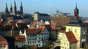 Blick auf Bamberg mit Dom, altes Rathaus und Michaelsberg | Bild: BR-Studio Franken
