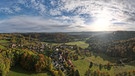 Sonnenaufgang in Oberkrumbach. Die Farben im Herbst sind wunderschön. | Bild: Martin Bauer, Oberkrumbach, 02.11.2023