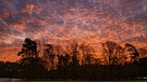 Vor dem heutigen Sonnenaufgang zeigte sich dieses herrliche Farbenspiel am Himmel, aufgenommen bei Weisendorf. | Bild: Heinrich Schmidt, Weisendorf, 19.12.2023