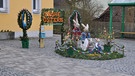 Colmberg grüßt seine Gäste zum Osterfest. | Bild: Werner Minke, Colmberg, 27.03.2024