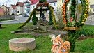 Osterbrunnen in Gustenfelden. | Bild: Karl Schwarz, Schwabach, 01.04.2024