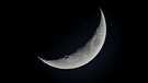 Der zunehmende Mond begleitete uns durch die Nacht! | Bild: Ottmar Müller, Obermerzbach, 13.04.2024