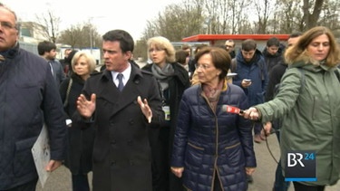 Der französische Premierminister Valls besucht zusammen mit  Bayerns Sozialministerin Müller die Bayernkaserne | Bild: Bayerischer Rundfunk