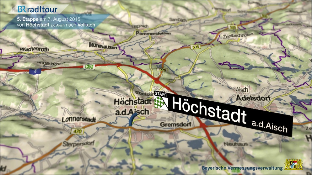 5. Etappe der BR-Radltour 2015: Von Höchstadt an der Aisch nach Volkach | Bild: Bayerischer Rundfunk
