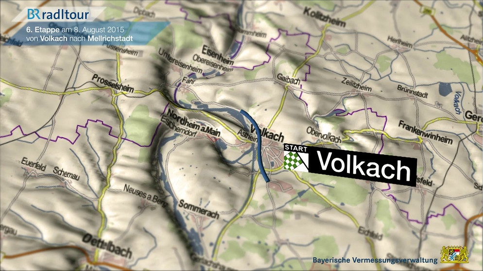 6. Etappe der BR-Radltour 2015: Von Volkach nach Mellrichstadt | Bild: Bayerischer Rundfunk