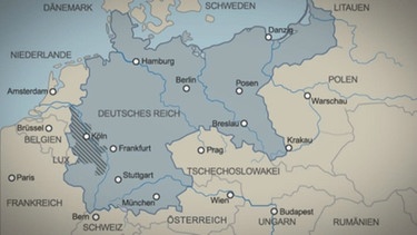 Karte Deutsches Reich 1919 | Bild: Bayerischer Rundfunk