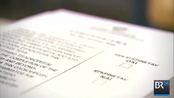 Der Stimmzettel für das Referendum in Griechenland | Bild: Bayerischer Rundfunk
