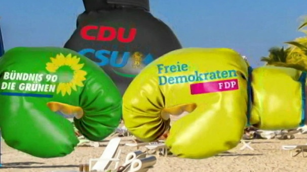 Grafik: Symbolbild Jamaika-Parteien | Bild: Bayerischer Rundfunk
