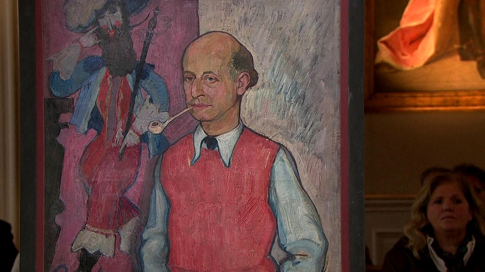 Doppelbildnis. Der von den Nationalsozialisten verfolgte jüdische Münchner Maler Julius Graumann hatte sein Selbstporträt aus den Dreißigerjahren auf die Rückseite seines impressionistischen Damenporträts gemalt. Geschätzter Wert: 20.000 Euro | Bild: Bayerischer Rundfunk