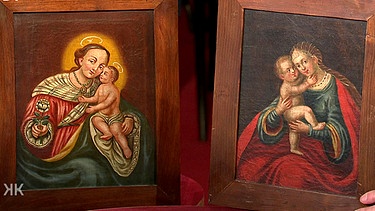 Zwei Gnadenbilder: "Maria hilf" und "Maria mit der Rose" | Bild: Bayerischer Rundfunk