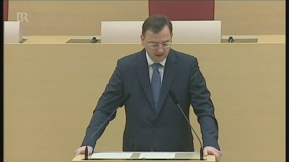 Tschechischer Ministerpräsident Necas spricht im Bayerischen Landtag | Bild: Bayerischer Rundfunk