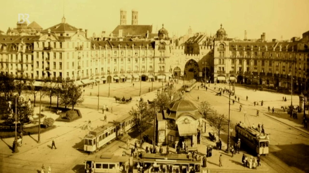 Der Karlsplatz in München  im 19. Jahrhundert | Bild: Bayerischer Rundfunk
