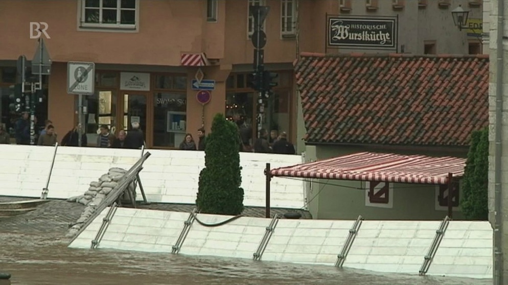 Hochwasser in Regensburg | Bild: Bayerischer Rundfunk
