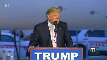 Donald Trump am Flughafen von Ohio | Bild: Bayerischer Rundfunk