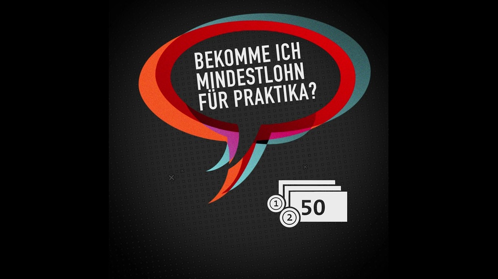 Schriftuz "Bekomme ich Mindestlohn für Praktika?" | Bild: Bayerischer Rundfunk