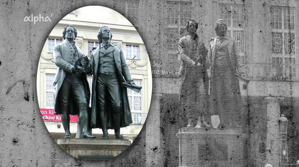 Goethe und Schiller stehen für die Weimarer Klassik | Bild: Bayerischer Rundfunk