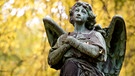 Engelsfigur aus Stein auf dem Friedhof | Bild: picture-alliance/dpa