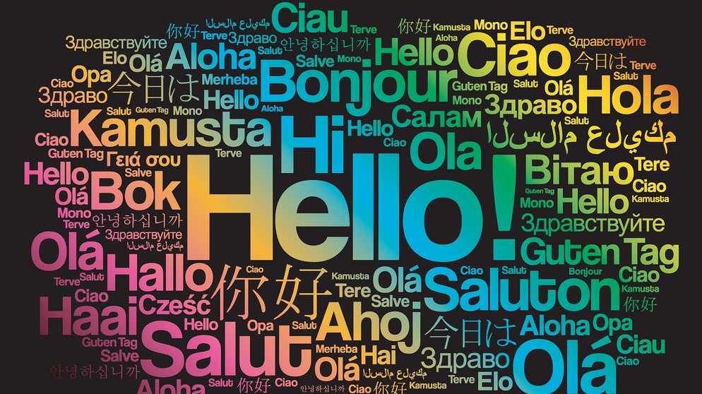Das Wort "Hallo" in vielen verschiedenen Sprachen | Bild: colourbox.com